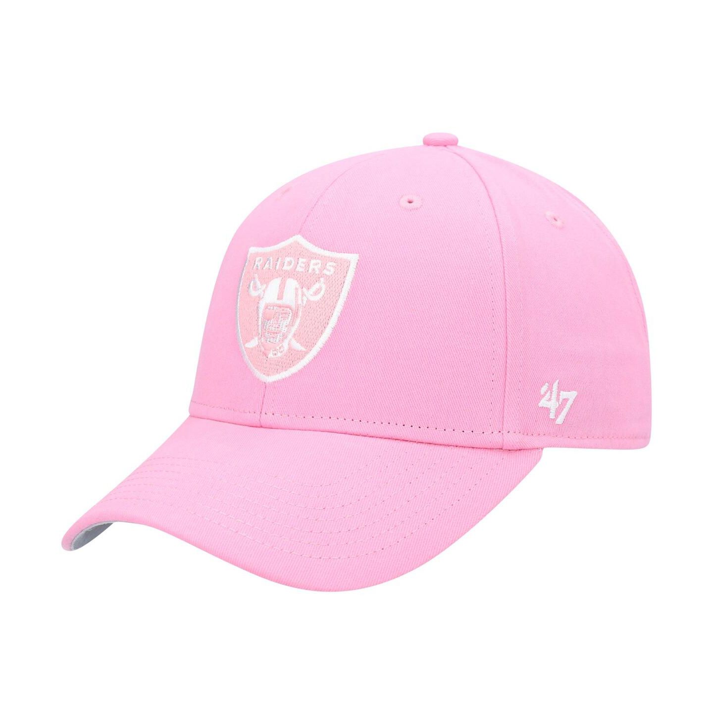 Кепка '47 Brand Pink Las Vegas Raiders Rose MVP Adjustable Hat для девочек — фото 1