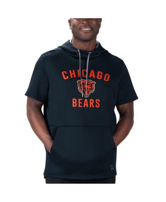 Mitchell & Ness Navy Chicago Bears Washed Short Sleeve Pullover Hoodie