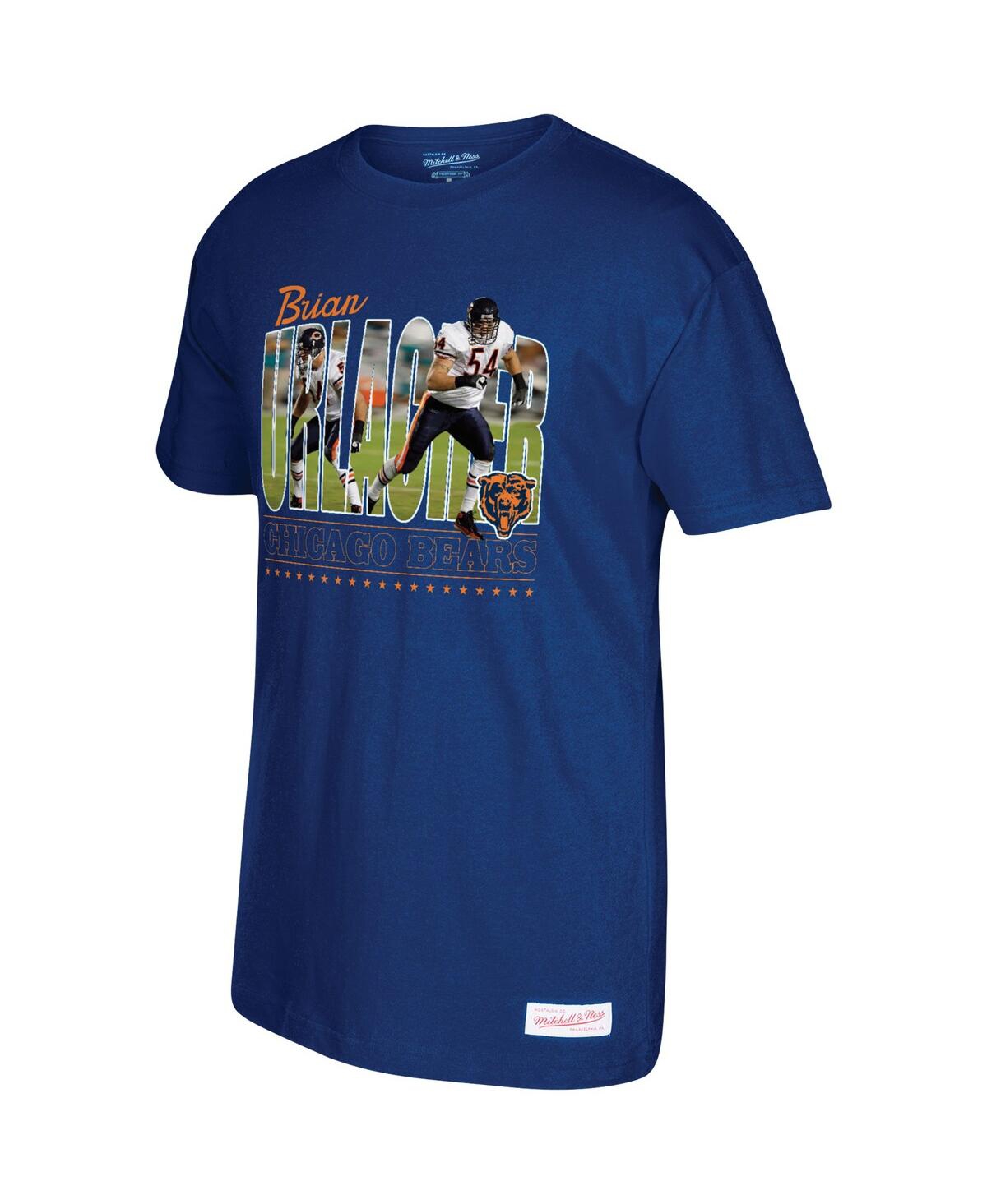 Shop Mitchell & Ness Men's  Brian Urlacher Navy Chicago Bears Photo Real T-shirt