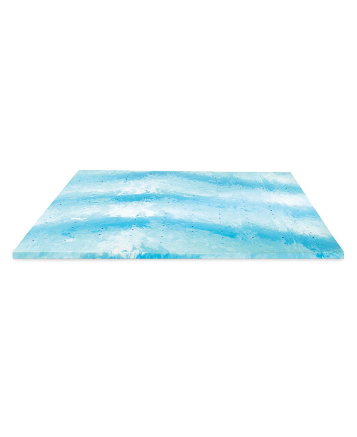 Prosleep Cooling Gel Swirl 2" Memory Foam Mattress Topper, Twin Xl In White,blue