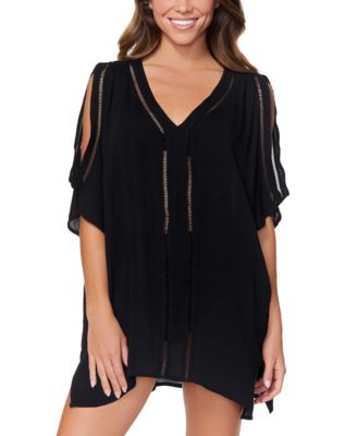 Raisins - Juniors' Solid Samba V-Neck Caftan Cover-Up