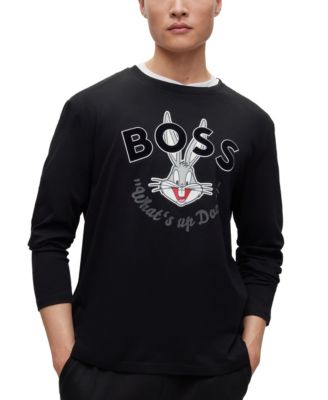 LOONEY TUNES X BOSS LONG-SLEEVED MERCERIZED-COTTON shops T-SHIRT