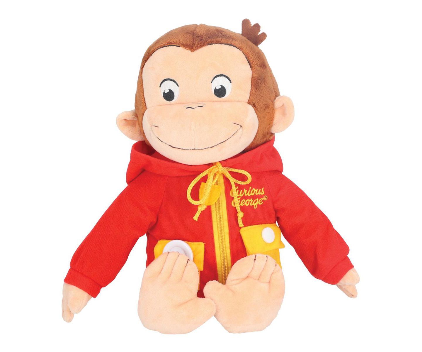 Детская мягкая игрушка Kids Preferred Learn to Dress Curious George Plush — фото 1