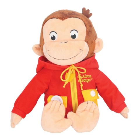 Детская мягкая игрушка Kids Preferred Learn to Dress Curious George Plush