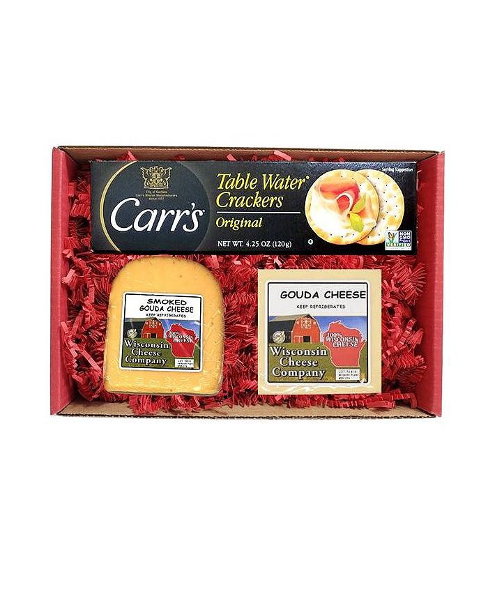 Wisconsin Cheese Company "Wisconsin Classic Gouda Cheese & Cracker" Gift Basket. 100 Wisconsin