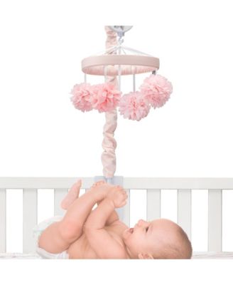 Signature Botanical Baby Pink Floral Musical Baby Crib Mobile