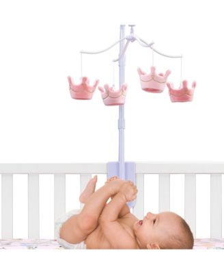 Disney Princesses Pink Crown Musical Baby Crib Mobile Soother Toy
