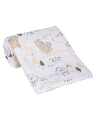 Baby Disney Pooh and the Hundred Acre Woods White Blanket