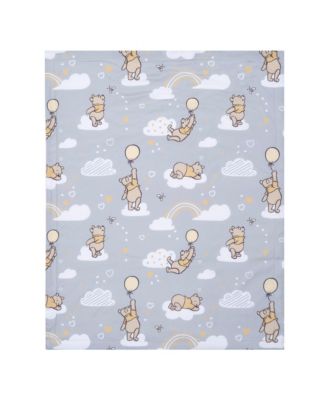 Baby Disney Hunny Bear Winnie the Pooh Gray Soft Faux Shearling Blanket