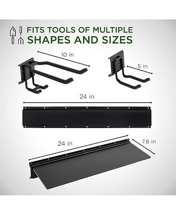 Raxgo Wall-mounted Tool Racks With Storage Shelves And Hooks : Target