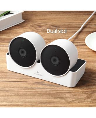 Wasserstein Charging Station Compatible with Cam Outdoor or Indoor, Battery - Dual Charging Slot for Nest Cam (Nest Cam NOT Included)