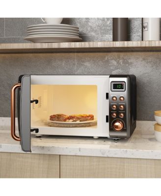 0.7Cu.ft 700W LED Retro Countertop Microwave Oven