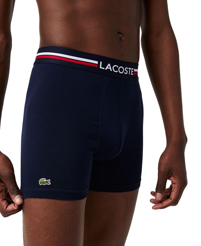 Lacoste Men's Stretch Cotton Boxer Brief Set, 3-Piece - Macy's
