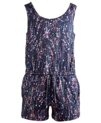 Photo 1 of SIZE LARGE - ID Ideology Big Girls Mod Splatter Sleeveless Romper, Created for Macy's