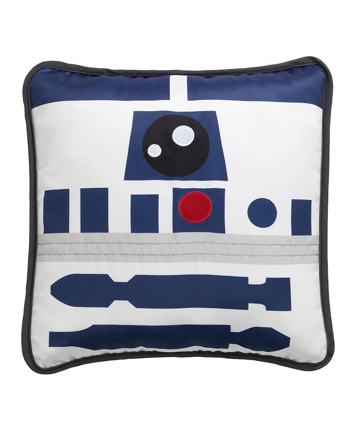 Lambs & Ivy Star Wars Signature R2D2 White/Blue Decorative Throw Pillow