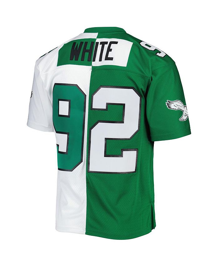 Mitchell And Ness Mens Reggie White Kelly Green And White Philadelphia Eagles 1990 Split Legacy 