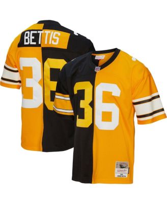 Men's Jerome Bettis Black and Gold Pittsburgh Steelers 1996 Split Legacy Replica Jersey