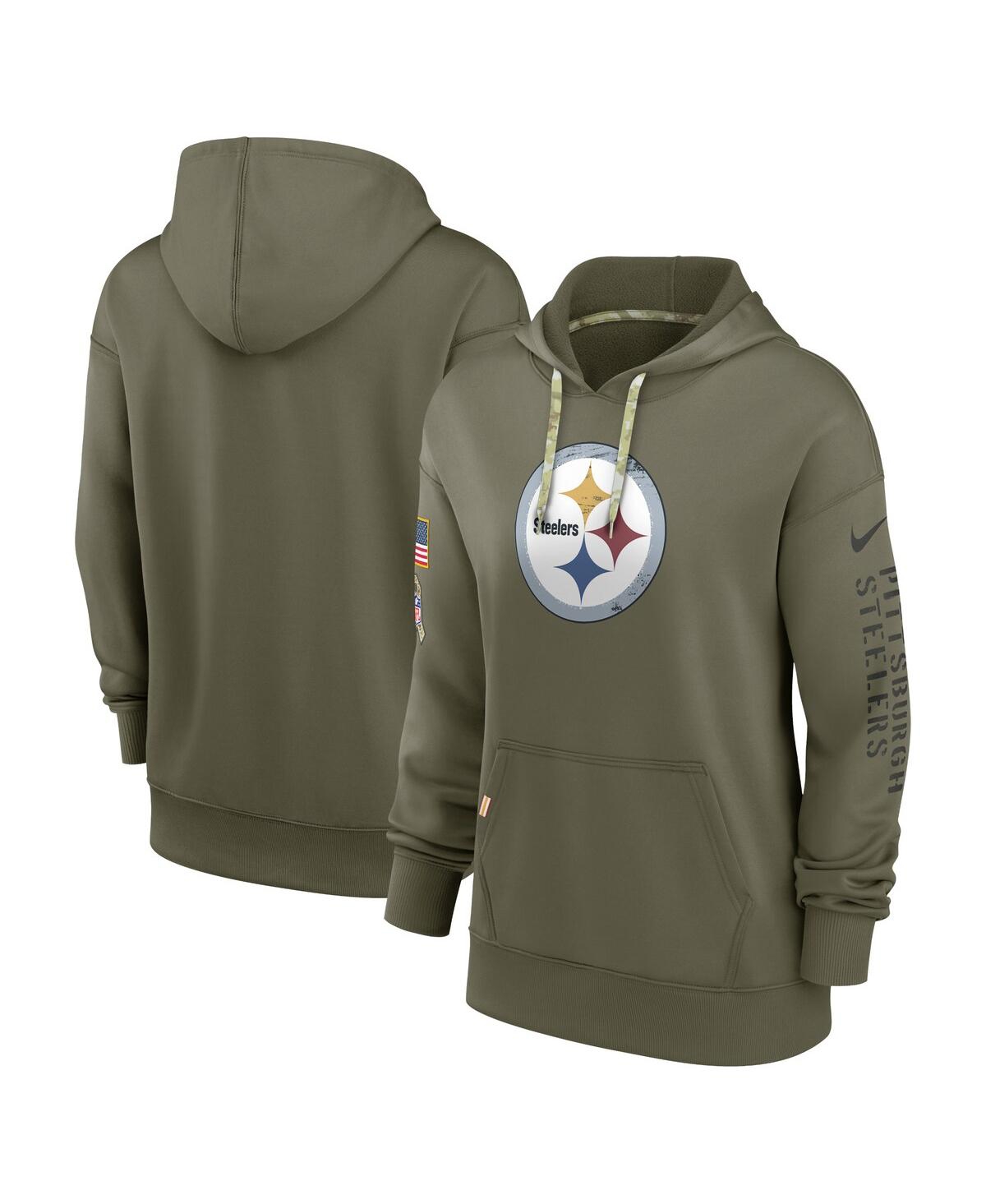 Nike Women's  Olive Pittsburgh Steelers 2022 Salute To Service Performance Pullover Hoodie