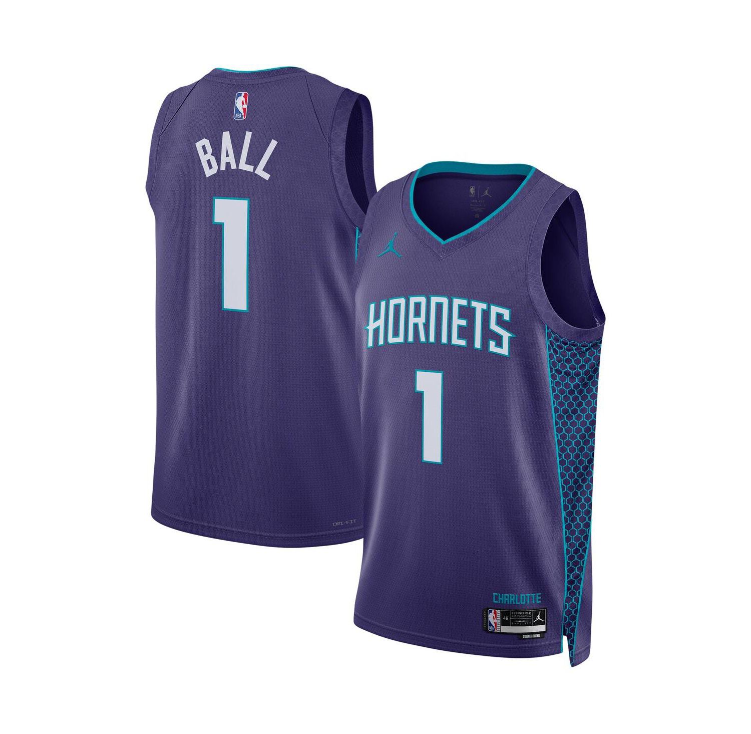 Men's Lamelo Ball Purple Charlotte Hornets Statement Edition Swingman Jersey