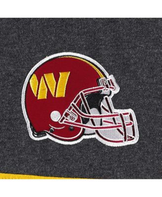 Men's Heather Charcoal, Burgundy Washington Commanders Extreme Pullover Hoodie