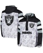 Las Vegas Raiders WEAR by Erin Andrews Women's Full-Zip Varsity Jacket -  Black/White