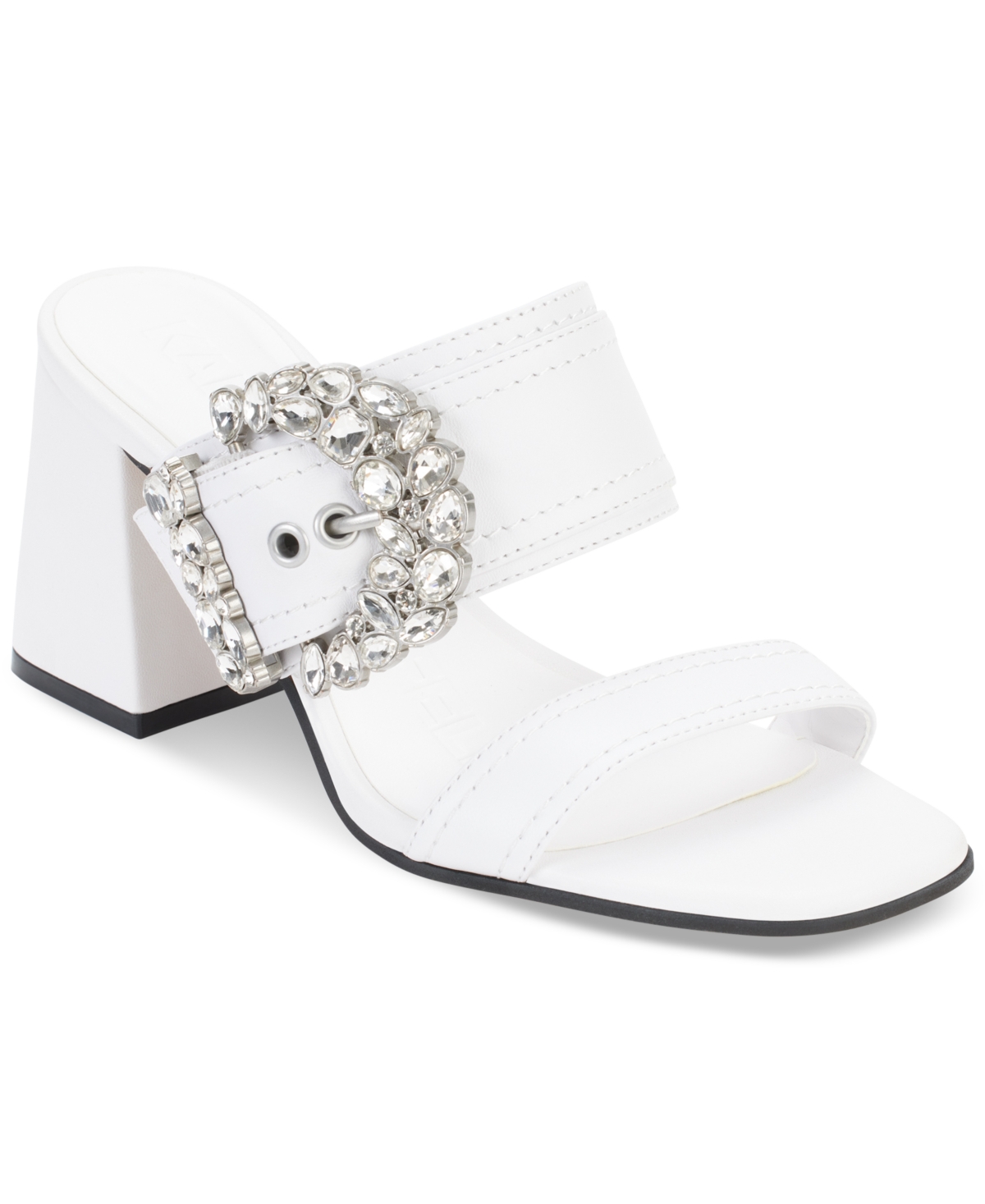 KARL LAGERFELD WOMEN'S SYLVIE SLIP-ON BUCKLED SANDALS