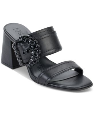 KARL LAGERFELD PARIS - Women's Sylvie Slip-On Buckled Sandals