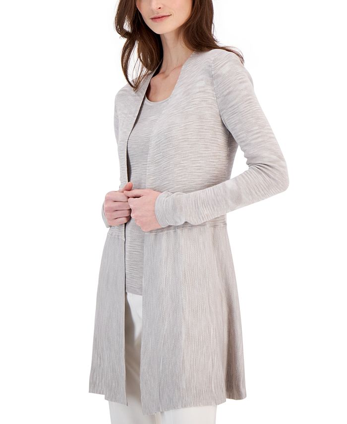 Anne klein open new arrivals front cardigan