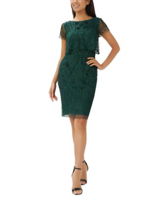 adrianna papell petite beaded sheath dress Adrianna Papell Petite Beaded Boat-Neck Sheath Dress