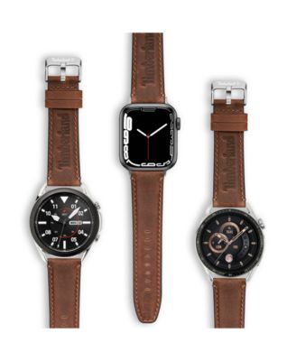 Unisex Barnesbrook Brown Genuine Leather Universal Smart Watch Strap 22mm