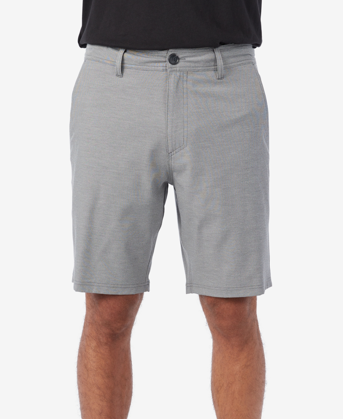 Shop O'neill Men's Reserve Light Check Hybrid 19" Outseam Shorts In Graphite