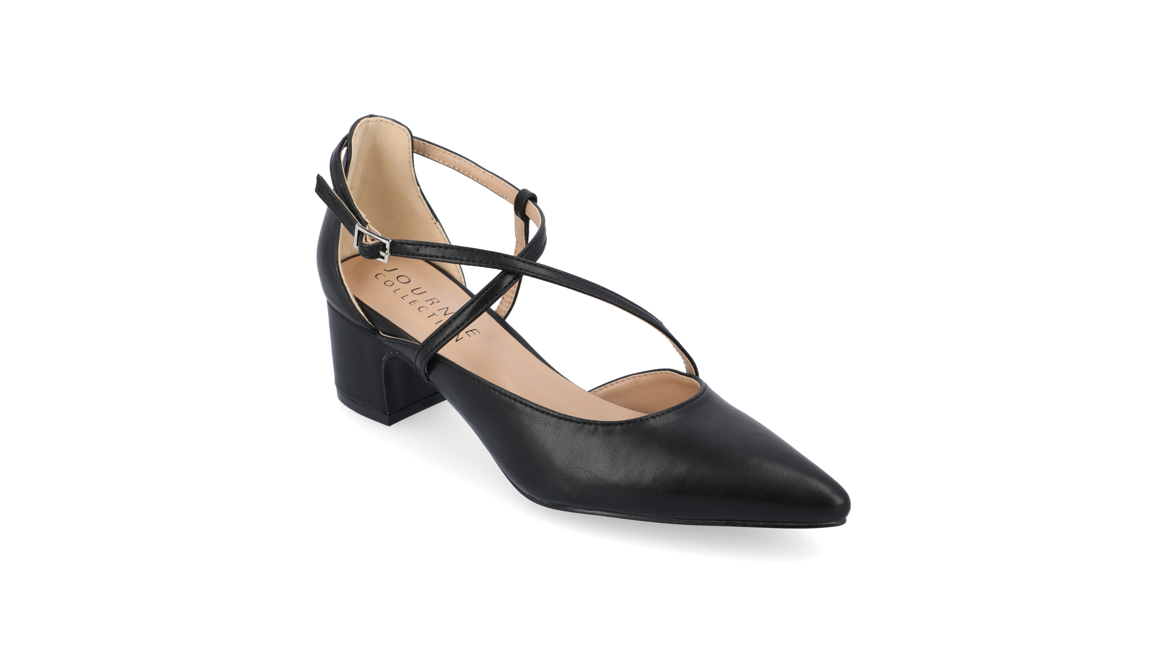 Journee Collection Women's Galvinn Crisscross Pointed Toe Pumps