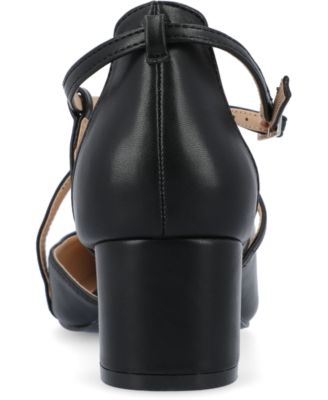 Women's Galvinn Strappy Pointed Toe Block Heel Pumps