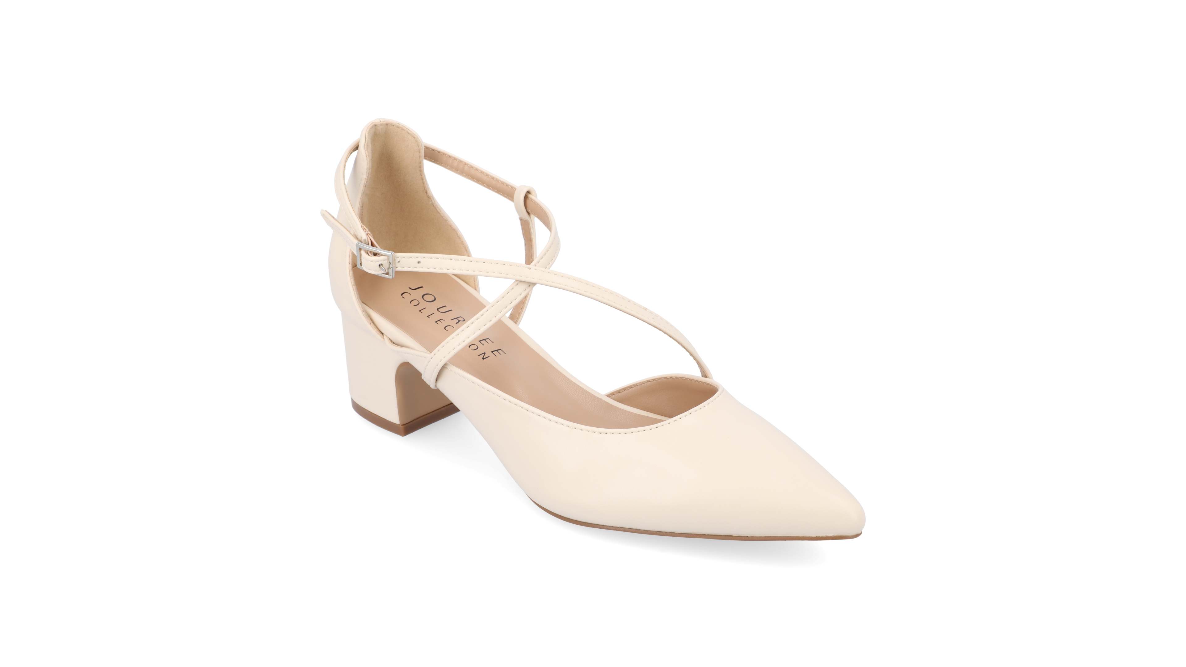 Journee Collection Women's Galvinn Crisscross Pointed Toe Pumps