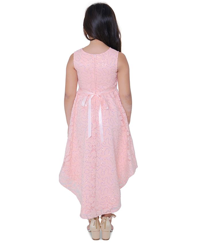 Boho Girls Lace Dress - Sleeveless High-Low Party Dress For Special Occasions