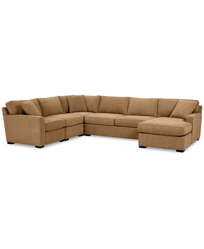 Furniture Radley 5Pc. Fabric Chaise Sectional Sofa with Corner Piece