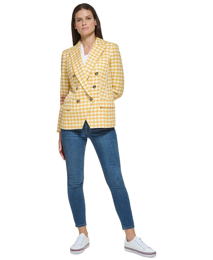 Tommy Hilfiger Women's Check-Print Double-Breasted & Reviews - & Blazers - Women - Macy's