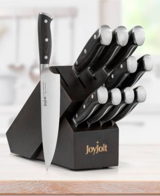 11 Piece Assorted Knife Block and High Carbon Steel Kitchen Knife Set