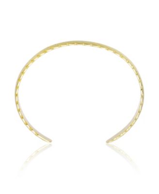 Elegant 14K Gold Plated Leaf-Like Cuff Bracelet