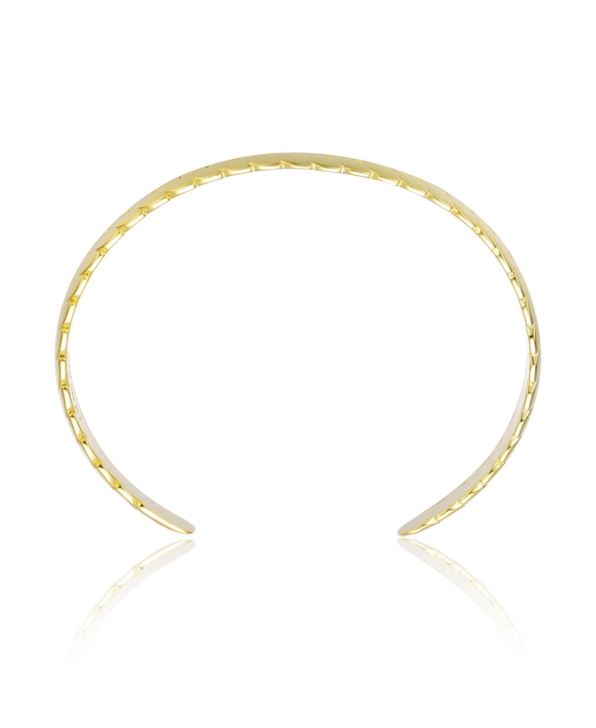 Rachel Glauber Ra 14KPlated Leaf Cuff Bracelet - Gold