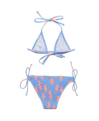 Big Girls Toddler|Child Beach Bloom Shirred Triangle Bikini