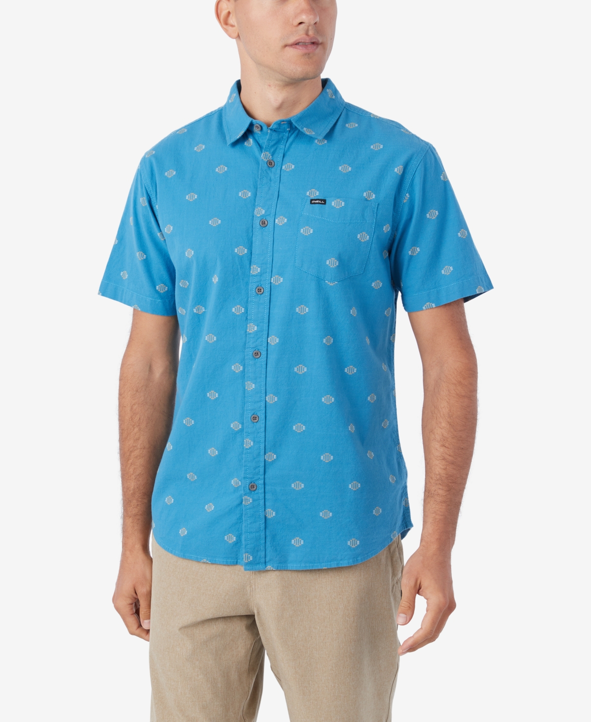 O'neill Quiver Stretch Dobby Button-up Shirt In Mdt Blue