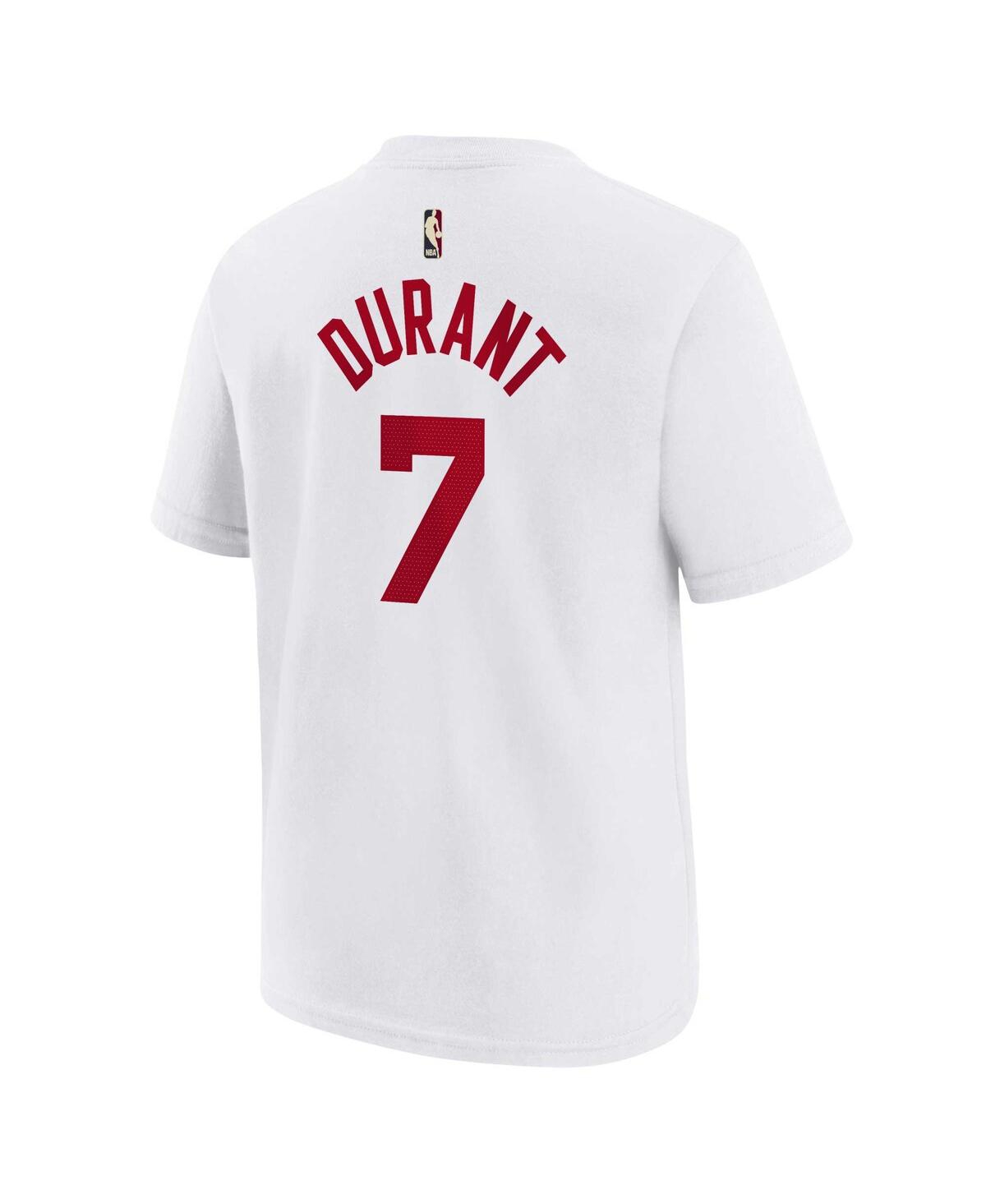 Shop Nike Little Boys  Kevin Durant White Brooklyn Nets 2022/23 Classic Edition Name And Number T-shirt