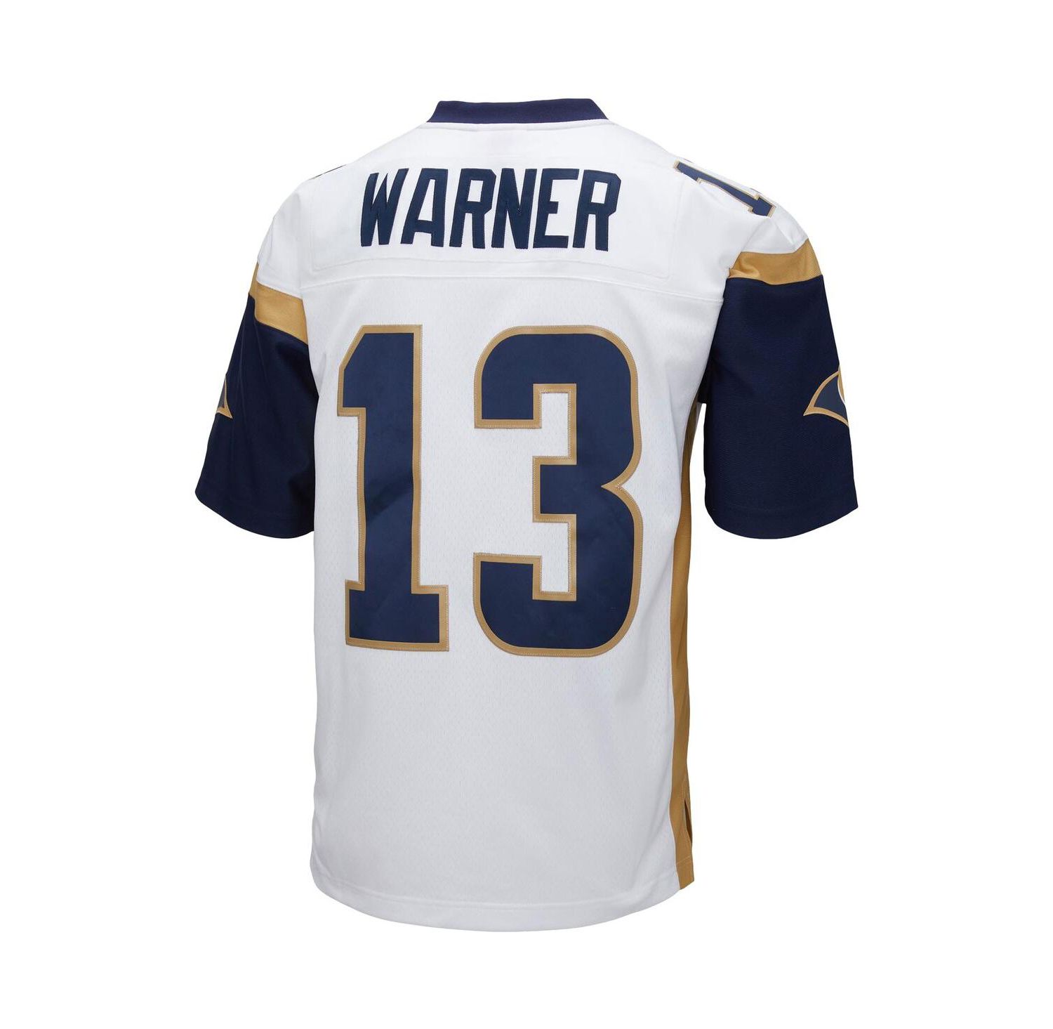 Men's Kurt Warner White Los Angeles Rams Big and Tall 2001 Retired Player Replica Jersey