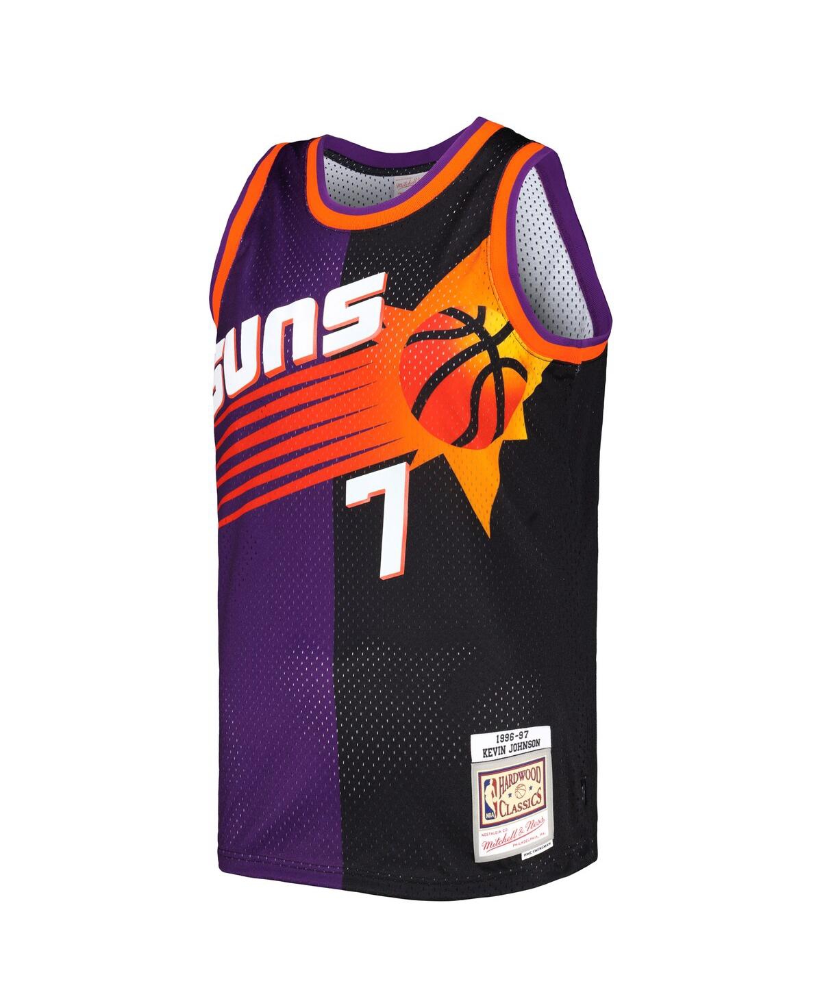 Men's Mitchell & Ness Kevin Johnson Black Phoenix Suns Hardwood Classics 1996-97 Split Swingman Jersey - Black