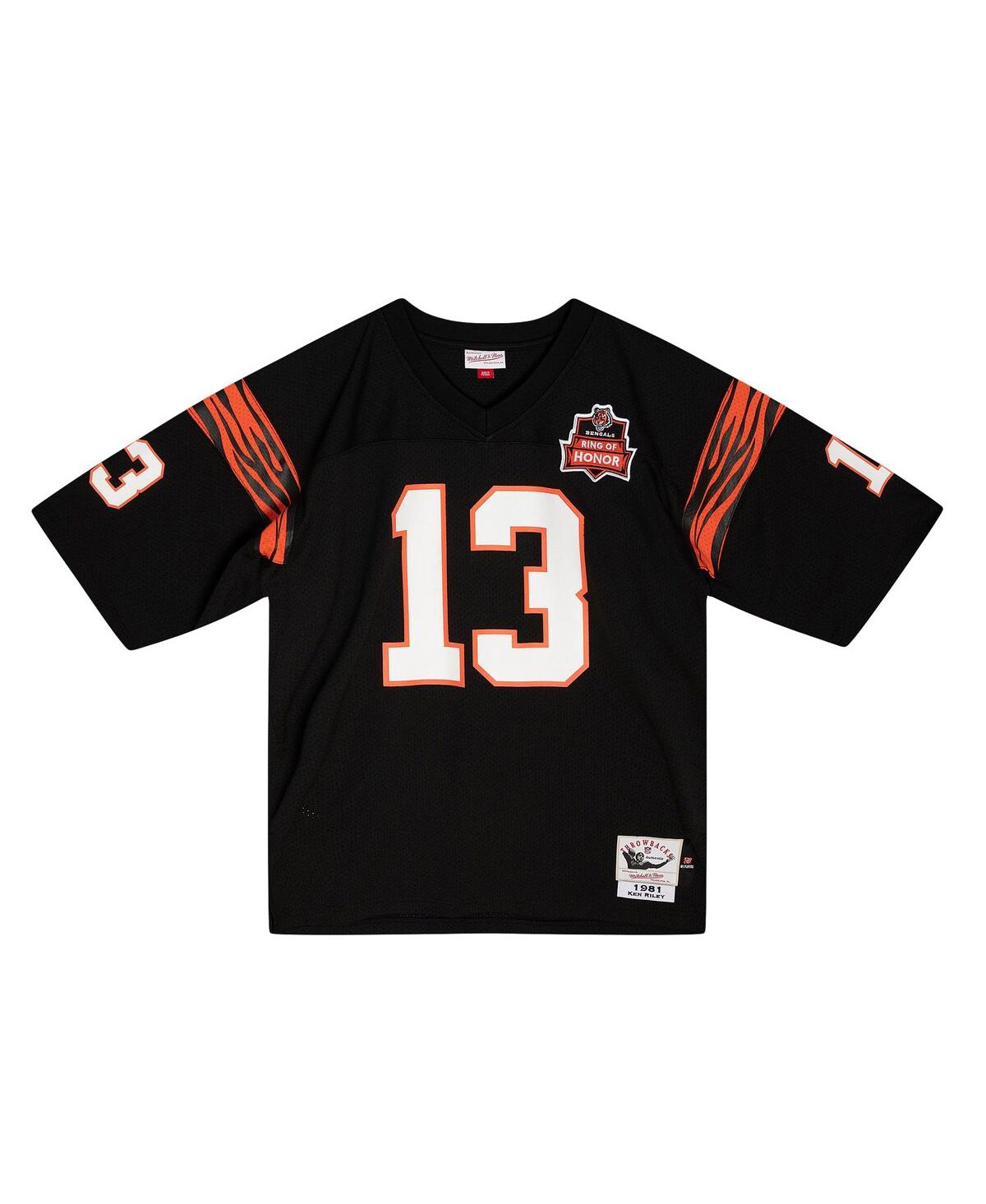 Men's Mitchell & Ness Ken RileyCincinnati Bengals 1981 Authentic Retired Player Jersey - Black