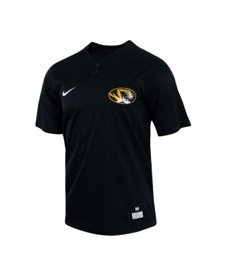 Men's Black Missouri Tigers Two-Button Replica Baseball Jersey
