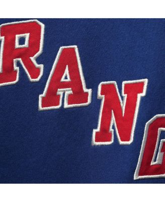Men's Mark Messier Blue New York Rangers Retired Player Name and Number Lacer Pullover Hoodie