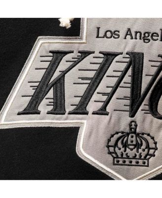 Men's Wayne Gretzky Black Los Angeles Kings Retired Player Name and Number Lacer Pullover Hoodie