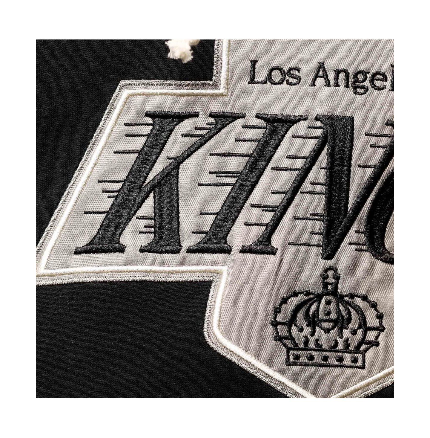 Мужское худи '47 Brand Wayne Gretzky Black Los Angeles Kings Retired Player Name and Number Lacer Pullover — фото 2